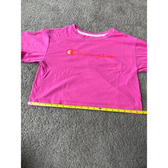 Champion Hot pink crop top with red logo, size XS - Picture 9 of 12